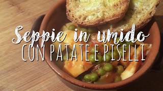 SEPPIE IN UMIDO CON PATATE E PISELLI  ricetta facile [upl. by Aliam]