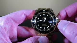 Invicta Pro Diver 8926OB Gold Automatic Dive Watch Review Rolex Submariner Homage [upl. by Menides]