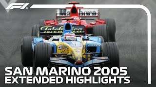 Extended Race Highlights  2005 San Marino Grand Prix [upl. by Ynnek]