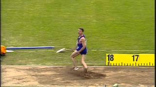 Triple Jump  Jonathan Edwards  World Records 1816m amp 1829m [upl. by Aroved276]