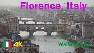 Florence Italy Walking tour 4k [upl. by Yroc]