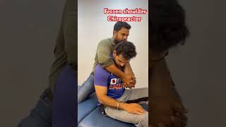 Frozen shoulder chiropractor adjustment chiropractor frozenshoulder shoulderpain youtubeshorts [upl. by Ronnica]