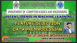 DATA PRE PROCESSING FEATURE SELECTION HYPOTHESIS TESTING [upl. by Anaiad]