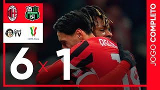 JOGO COMPLETO MILAN X SASSUOLO  OITAVAS DE FINAL  COPA DA ITÁLIA 2425 [upl. by Uhp512]