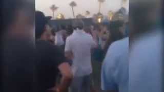 Leonardo DiCaprio dancing at Coachella 2014 [upl. by Kiah]