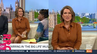 Susanna Reid seated in button front dress [upl. by Nayarb166]