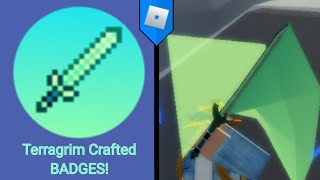 HOW TO GET Terragrim Crafted BADGES Terraria Boss Battles REMASTERED ROBLOX [upl. by Edi]