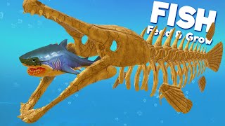 Playing as The RARE SKELETON SHARK  Feed amp Grow Fish [upl. by Kruger]