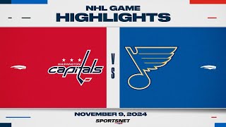 NHL Highlights  Capitals vs Blues  November 9 2024 [upl. by Ahsrop]