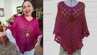 ¿Cómo tejer poncho muy fácil para principiantes poncho quotLULUquot [upl. by Siouxie]