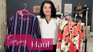 PLUS SIZE Spring Fashion Try On Haul  Style Over 50 [upl. by Aniaj]