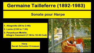 Germaine Tailleferre 18921983  Sonate pour Harpe [upl. by Tarrel]