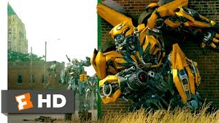 Transformers 5 The Last Knight Optimus Prime vs Bumble Bee FULL HD [upl. by Aronle]