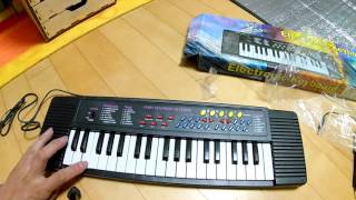 37 Key Keyboard Electronic Digital Piano For Beginner Toy Gift With Microphone [upl. by Erreipnaej545]