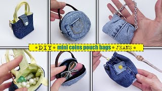 DIY Mini Coins Pouch Bags Ideas Tiny Cute Bags Tutorial [upl. by Hnah]