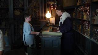 Matthew getting his WAND at Ollivanders in Harry Potter Wizarding World [upl. by Fantasia397]