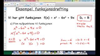 Funksjonsdrøfting og derivasjon [upl. by Hartmunn232]