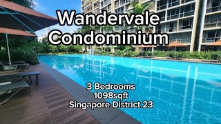 Wandervale Condominium  Singapore District 23  3 Bedroom 1098sqft [upl. by Eikcin339]