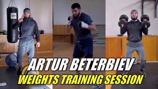 Artur Beterbiev Training amp Weights Session [upl. by Nehpets]