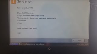 How to fix Kyocera send error 1102  Kyocera scan to folder error SMB 1102 [upl. by Aigroeg]