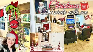 🎄🎅2024 NEW HOME CHRISTMAS DECORATE WITH ME  CHRISTMAS DECORATIONS 2024  HOME SWEEP HOME [upl. by Piper]