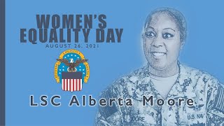 Celebrating Womens Equality Day LSC Alberta Moore DLA Logistics Operations [upl. by Akamahs]