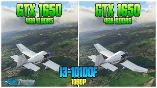 GTX 1650 gddr5 vs GTX 1650 gddr6 with i310100F  Microsoft Flight Simulator [upl. by Airelav]