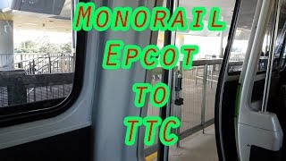 Riding Disney World Monorail Epcot to Ticket and Transportation Center TTC  Jan 14 2018 [upl. by Nahtanaj555]