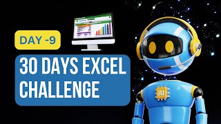 Day 9  30 Days of Excel Challenge [upl. by Bevin]