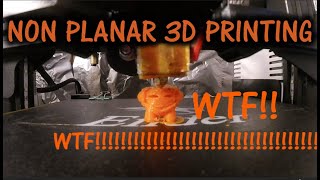 Non planar 3D printing 3d Marvin with Curvislicer [upl. by Aw]