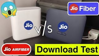 Jio fiber vs Jio air fiber 30mbps download speed test  1gb file download test jio fiber vs airfiber [upl. by Thomson]