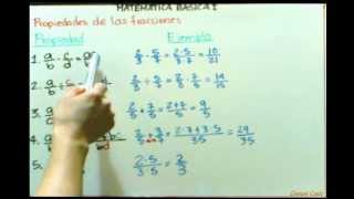 Propiedades de las Fracciones Video 4  Properties of Fractions  GCMatemática [upl. by Anairad941]