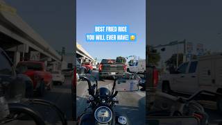 Moto Talk BEST FRIED RICE YOU WILL EVER HAVE 🤤 shorts motorcycle ridewithme [upl. by Remot]