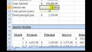 Fixed Principal Amortization Schedule Part 1 [upl. by Alleahcim]