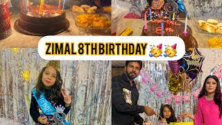 zimal 8th birthday celebrations 🥳🥳 kidsparty 😝🥰 like n subscribe 💞💕 [upl. by Ariaec262]