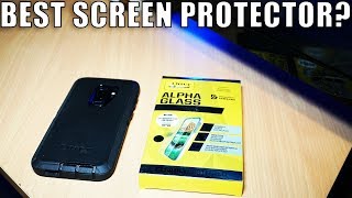 Review and HOW TO Install Otterbox Alpha Glass on Galaxy S9 plus [upl. by Sema101]