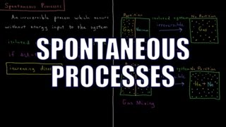 Chemical Thermodynamics 41  Spontaneous Processes [upl. by Aramas451]