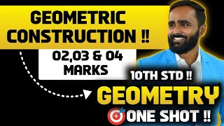 10th STD GEOMETRY4Geometric ConstructionsONE SHOTPRADEEP GIRI SIRBOARD EXAM 2024 [upl. by Ayekam836]