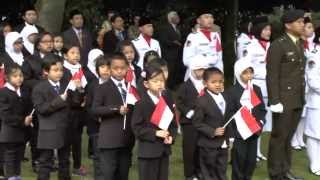 Indonesia Raya  69e Onafhankelijkheidsdag  Wassenaar17 augustus 2014 [upl. by Etteluap]