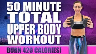 50 Minute TOTAL UPPER BODY WORKOUT 🔥Burn 420 Calories 🔥Sydney Cummings [upl. by Idelle314]