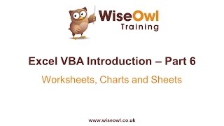 Excel VBA Introduction Part 6  Worksheets Charts and Sheets [upl. by Nitsirk128]