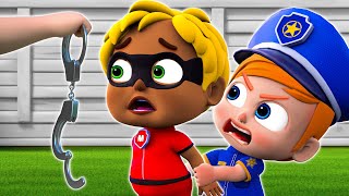 Police Officer Song Baby Police Chase Thief  Five Little Thieves More Nursery Rhymes amp Kids Songs [upl. by Clie]