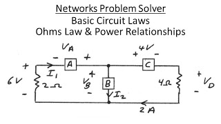 Networks Problem Solver Basic Circuit Laws  Ohms Law amp Power Relationships [upl. by Treulich]