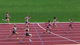 Deutsche LeichtathletikSeniorenmeisterschaften 2018  100m Finale W35 [upl. by Boice]