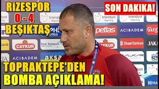 Serdar Topraktepe Basın Toplantısı Maç Sonu Rizespor 0  4 Beşiktaş [upl. by Naitsirc382]