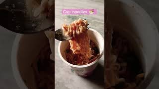 Cup noodles 🍜 veggi manchow 😋  Tasty food 🤤  shorts food [upl. by Arbmahs]