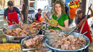 MEXICAN Street Food in Mexico City INSANE TACOS DE CARNITAS amp MICHELADA  CDMX STREET FOOD TOUR [upl. by Kipton]