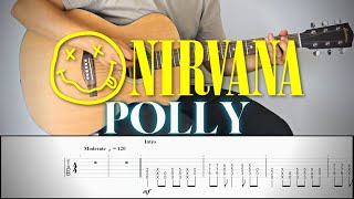 NIRVANA  POLLY  Guitar Cover Tutorial FREE TAB [upl. by Pooh132]