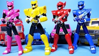 MiniForce Power Rangers Dino Charge figures toys play [upl. by Grae597]