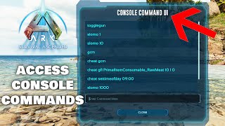 How to Access Console Commands and Creative mode  Ark Survival Ascended [upl. by Eiramlatsyrk902]